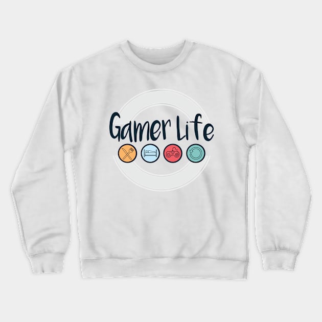 gamer life awesome gaming style Crewneck Sweatshirt by Midoart